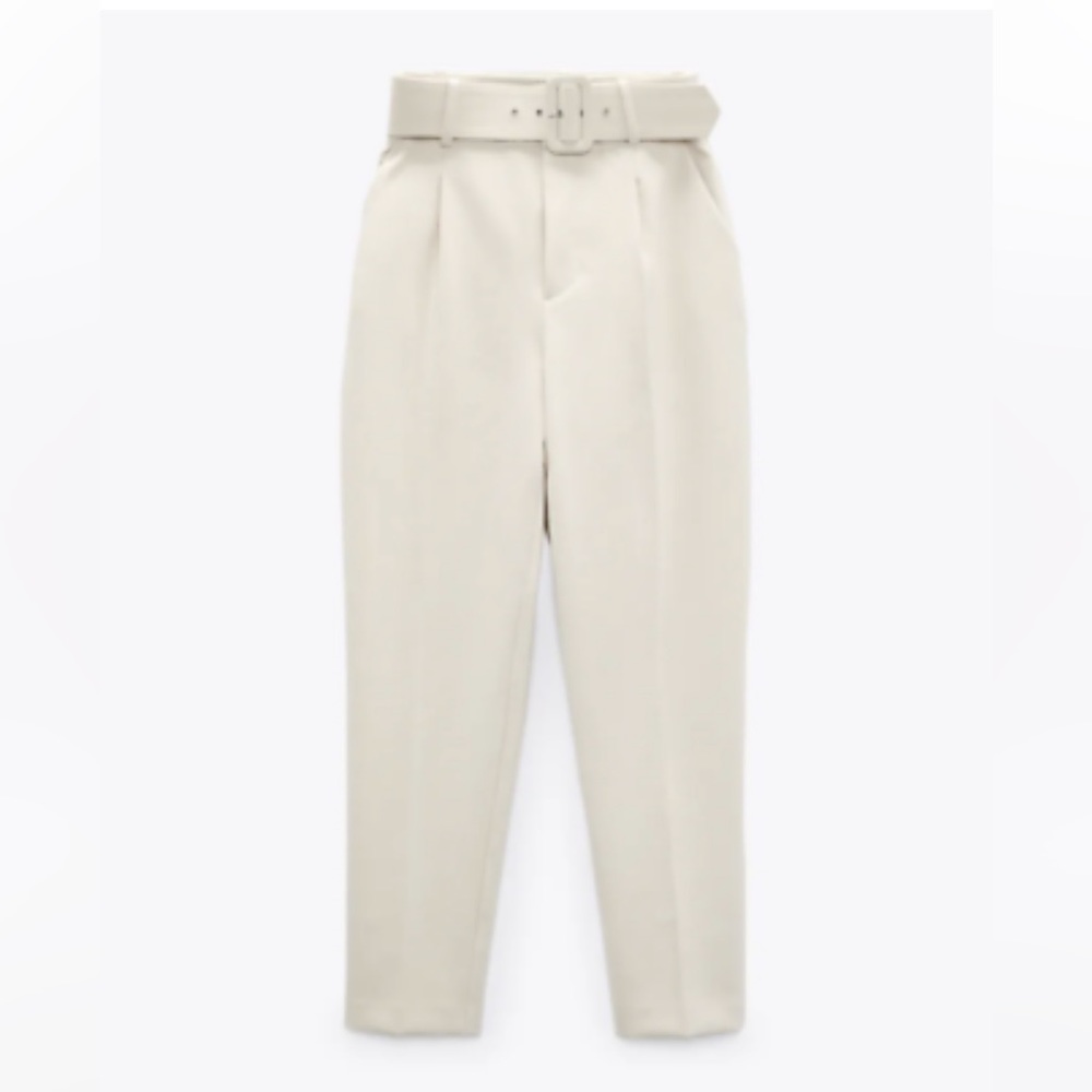 Blogger’s Favorite 🤩 Zara Business Pants with Fabric Covered Belt - Picture 4 of 6
